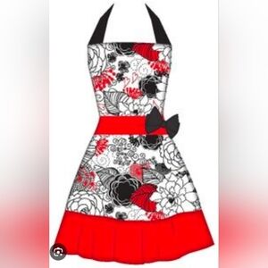 NEW GOURMET CLUB APRON HOSTESS OSFM MY LAST ONE OF THIS PRINT BRAND NEW!